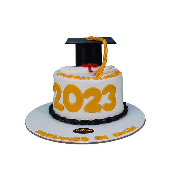 A graduation-themed cake 13