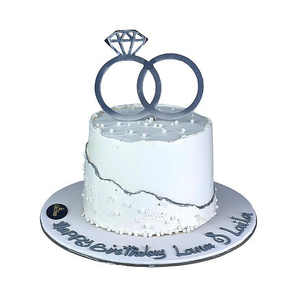 engagement ring cake