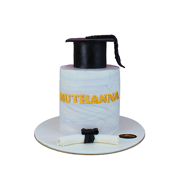 A graduation-themed cake 12