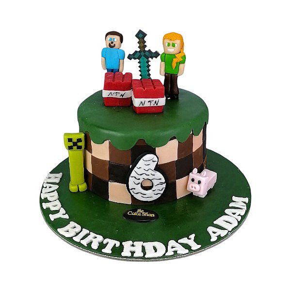 Minecraft cake.