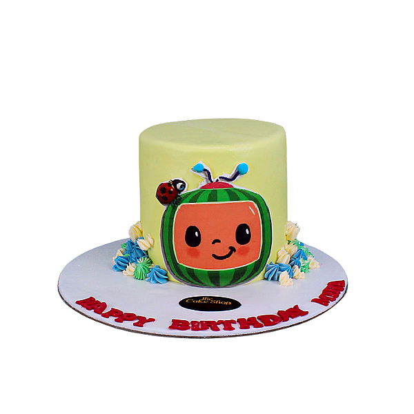 Smiling watermelon cake.