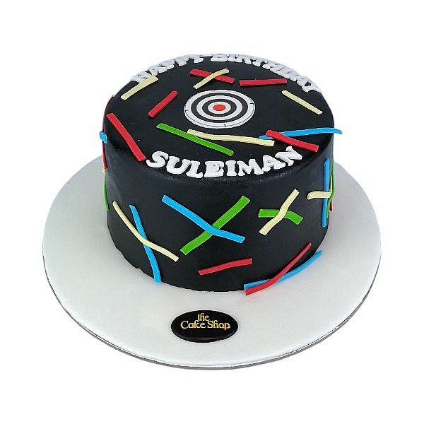 Colorful ribbons cake